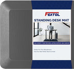 FEATOL Anti Fatigue Mat for Standing, 9/10 Extra Thick Ergonomic Standing Desk Mat, Comfort & Durable Memory Foam Standing Mat at Home,Office All Day (20" x 32", Gray, 1PC)