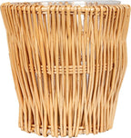 Household Essentials Small Reed Willow Waste Basket, Handwoven Basket with Removable Liner, Attractive Alternative to Plastic or Metal Cans, Natural