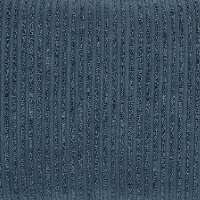 Better Trends Jullian Collection is Super Soft and Light Weight in Bold Stripes Design 100% Cotton Tufted Unique Luxurious Machine Washable Tumble Dry, King Sham, Teal