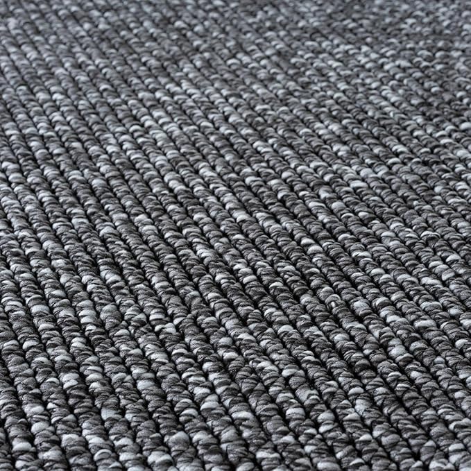 LUXE WEAVERS Solid Machine Woven Smoke 5x7 Area Rug, Indoor Stain-Resistant Carpet
