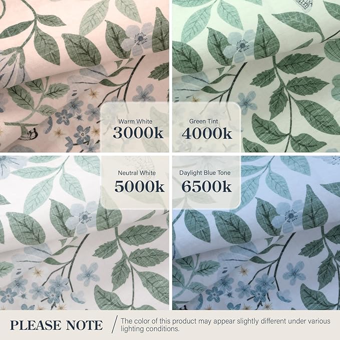 Lahome Reverie 5x7 Light Blue Rugs for Girls Room, Washable Boho Floral Rug Nursery Decor, Non-Slip Thin Carpets for Kids Bedroom, Teen Girls Retreat Nook, Dorm Room, Playroom