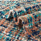 Multi-Color Pink Cable Woven Throw Blanket for Couch,60"X80" Boho Style Textured Blankets for Home Decor,Super Soft Warm Cozy Chunky Blanket with Decorative Tassels for Bed and Sofa