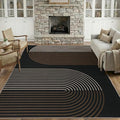 GarveeHome Modern Rainbow 8x10 Easy Jute Area Rug for Living Room -Farmhouse Indoor/Outdoor Carpet, Non-Slip & Non Shedding for Bedroom, Dining Room, Office, Backyard Patio