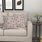 4th of July Floral Pillow Covers 18x18 Set of 2 Vintage Rustic Old Style Navy Blue Red Black Flower Print Decorative Outdoor Pillowcases Patriotic Throw Cushion Case Decor for Couch Sofa Bed