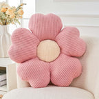 Flower Throw Pillow, Cute Flower Shaped Pillow Decorative Throw Pillow for Bed Couch, Soft Daisy Pillows Floor Seating Cushion Cushions (19.6 Inch Pink)
