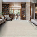 Easy Jute Rugs 10x14 Bordered Bone Color Living Room Indoor Outdoor Area Rug for Patio and Kitchen Rug High Traffic Washable Easy to Clean Solid Boho Woven Design Outside Carpet (10 x 14)