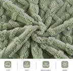 Aganear Twin Blanket - 3D Stylish Design, Lightweight Blanket Super Soft, Warm, Decorative Present for All Seasons, Portable Throw Blankets for Couch, Sofa, Bed, Car(60"×80", Sage Green)