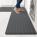 Kitchen Mats, 2PCS Kitchen Rugs, Cushioned Anti Fatigue Kitchen Mats for Floor, Non-Slip Standing Desk Mat, Waterproof Kitchen Rug Set for Kitchen Floor Office,17.3"×30"+17.3"×59" Grey