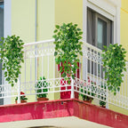 Sggvecsy Fake Hanging Plants 4 Pcs Artificial Hanging Plants Fake Ivy Vine Faux Pothos Vines Artificial Ivy Leaves Greenery Plant for Room Patio Home Indoor Outdoor Shelf Wall Garden Decor(No Baskets)