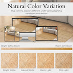 Jute Area Rug - 3x5 Natural Jute Rug with Non-Slip Backing, Low-Profile Farmhouse Rug for Living Room, Bedroom or Rustic Entryway mat, Eco-Friendly Boho Decor, Non-Shed for High-Traffic