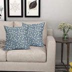 Light Blue Pillow Covers 24x24 Set of 2 Vintage Floral Rustic Old Style Cute Flower Print Decorative Outdoor Pillowcases Seasonal Farmhouse Throw Cushion Case Decor for Couch Sofa Bed