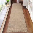 Boho 2x8 ft Runners for Hallways Extra Long Woven Washable Kitchen Runner Mat Rugs Non Slip, Soft Entryway Laundry Hall Floor Runner Carpet for Indoor Backdoor Bedroom Hallway Living Room, Brown