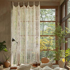 Macrame Curtain Handmade Woven Curtains, Door & Window Drapes,Divider Room Doorway Curtain,Natural Fiber, Stylish Handcrafted Door for Home Décor 42" W x 75" L