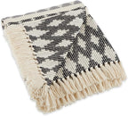 DII California Casual, Colby Southwest Woven Throw, Black & Gray, 50x60