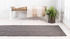 Unique Loom Braided Jute Collection Area Rug - Dhaka (2' 7" x 6' 1" Runner, Gray)