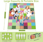 Extra Large Picnic Blankets Waterproof Foldable (60"x 80") Boho Beach Blanket Waterproof Sandproof,3-Layer Thicking Mat Outdoor Packable Camping Blanket