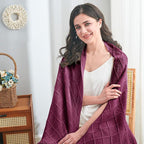 inhand Dusk Knitted Throw Blanket for Couch Bed, Mothers Day/Mom Birthday Gifts for Mom from Daughter Son, Soft Lightweight with Tassels, Farmhouse Warm Decorative Blanket for Women, 50"x60"