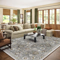 Machine Washable Rug for Living room: 9x12 Area Rugs Boho Vintage Rugs Stain Resistant Non Slip Low Pile Lightweight Soft Carpet for Bedroom Kitchen Dining Room Nursery Kids Room Farmhouse Home Office