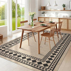 GarveeHome Large Easy Jute Rugs 10x13 Living Room Rug Modern Bordered Solid Rug with Non-Slip Backing, Non-Shedding Jute Indoor Outdoor Neutral Carpet for Dining Room, Patio, Backyard, Natural