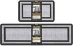 Mattitude Kitchen Mats Set of 2 Cushioned Rugs Anti-Fatigue Mats for Kitchen Floor,Waterproof Non-Slip Mats and Rugs Set for Office,Floor,Laundry 17.3"×29"+17.3"×59",Black