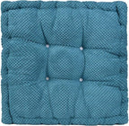 ChezMax Floor Pillow & Cushion, Large Meditation Chair Cushions, Thick Square Seat Pad, Soft Tufted Seating Pouf for Indoor/Outdoor Yoga Bench Rocking Chair Room Tatami Sofa, Royal Blue 20"x20"