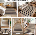 Tangsoo Stripe Easy Jute Rug 5x7 Large Washable Area Rugs for Living Room,Non-Slip Thin Indoor Outdoor Rug,Farmhouse Natural Throw Mat for Dining Room Table Backyard Patio Home Office Decor