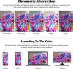 NEWCOSPLAY Super Soft Twin Blanket Deep Purple Rainbow Premium Silky Flannel Fleece Leaves Pattern Lightweight Bed Blanket All Season Use (Deep Purple Rainbow, Twin(60"x80"))
