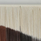 Jakalin Macrame Wall Hanging Geometric Dip Dyed Brown Red Dark Brown Boho Fiber Wall Decor for Living Room Art