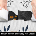 Boho Kitchen Rug Mats for Floor Cushioned Anti Fatigue Kitchen Rugs Sets of 2 Botanical Black Cat Non Slip Waterproof Comfort Memory Foam Standing Floor Mat for Office Laundry Sink Desk