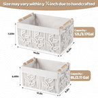 HOSROOME Storage Baskets for Shelves Organizing Gift Basket Empty Woven Baskets for Closet Boho Decor Basket for Bathroom Living Room Bedroom,White