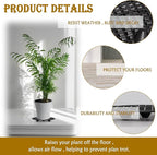 8Pcs Plant Stand Indoor Outdoor, Plant Level Pot Elevator- 2 Size Plant Riser Holder Plastic Floor Protector Plant Trivet, Heavy Planter Holder for Prevent Rot and Damage on Patio & Deck(7.9"&11.8" )