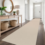 EARTHALL Runner Rug 3x16 Ft Washable Runners for Hallways Extra Long Woven Non Slip Entryway Runner Braided Kitchen Runner Indoor Outdoor Carpet Runners for Hotels, Hall, Stair, Beige/Khaki