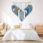 Amestrina Boho Tapestry for Bedroom, Boho Wall Decor for Bedroom, Large Wall Art for Living Room, Macrame Wall Hanging，Wall Tapestry for Living Room (Green)