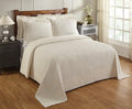 Better Trends Chenille Bedspreads Full/Double Size, Ivory 100% Cotton Chenille Stripe Design Tufted Bedding Coverlet Soft Lightweight, 81"x110" 1 Pieces Jullian Collection