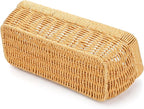 ZEAYEA Set of 2 Cute Small Wall Hanging Basket, Hand-Woven Hanging Organizer Basket for Onion Garlic, Boho Plastic Fruit Storage Baskets with Hanger for Kitchen Bathroom Laundry Living Room Home Decor