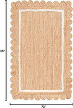 SAFAVIEH Natural Fiber Collection Area Rug - 6' x 8', Natural/Ivory, Geometric Design, Ideal for High Traffic Areas in Living Room, Bedroom, Dining (NF896A)