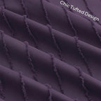 JELLYMONI Pillowcases Standard Size Purple 2 Pack Boho Striped Bed Pillow Covers 20x26in Polyester Envelope Pillow Shams Tufted Bohemian Textured (Pillows are not Included)