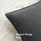 MIULEE Pack of 2 Dark Grey Decorative Pillow Covers 18x18 Inch Soft Chenille Luxurious Couch Throw Pillows Farmhouse Cushion Covers with Elegant Design for Sofa Bedroom Living Room Home Decor