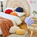 Orange Seashell Throw Pillows, Shell Shaped Throw Pillows, 13 Inch Soft Home Decorative Pillow Plush Cushion for Bed Couch Living Sofa Room Decor Accent Throw Pillow