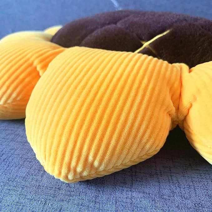 LEVINIS Yellow Sunflower Cushion Mat Home Decor Reversible Floor Pillow Seating Cushion Girls Boys Mother Gift Soft Velvet Stuffed Throw Pillows for Bed Couch Chair Car Office 19''