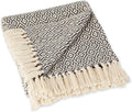 DII Rustic Farmhouse Double Diamond Woven Throw, 50x60, Mineral