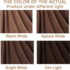 Blagic Knitted Throw Blanket for Couch and Bed, Soft & Cozy Knit Blanket with Tassel, Brown Lightweight Decorative Blankets & Throws, Farmhouse Warm Woven Blanket for All Seasons,50" W x 60" L