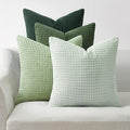 Topfinel 4 Packs LightGreen Decorative Throw Pillow Covers 16x16 Inch for Living Room Couch Bed Sofa, Boho Western Farmhouse Home Decor, Square Soft Moss Corduroy Summer Cushion Case 40x40 cm