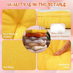 Qunclay 6 Pcs Floor Cushions Bulk Floor Pillows Flexible Seating Cushions 3.15'' Thick Flexible Seating Classroom Furniture Meditation Seat Pillows for Home Nursery Yoga Decor 15.7'' x 15.7''(Classic)