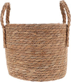 Cabilock Seagrass Planter Basket Wicker Flower Pot Straw Flowerpot for Indoor Plants 9.8 H X 9.8 W Decorative Boho Style Planter for Living Room Patio Garden