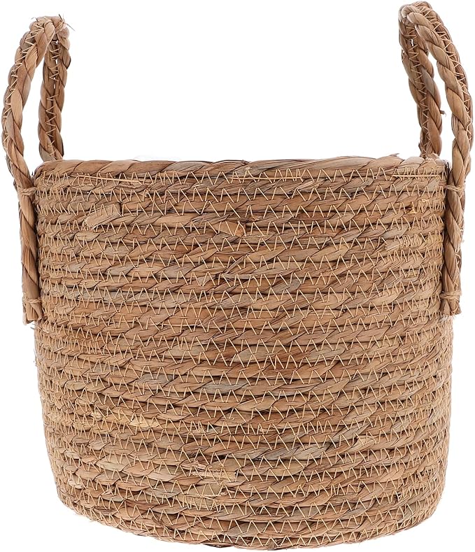Cabilock Seagrass Planter Basket Wicker Flower Pot Straw Flowerpot for Indoor Plants 9.8 H X 9.8 W Decorative Boho Style Planter for Living Room Patio Garden