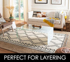 SAFAVIEH Area Rug 6' Square - Natural Fiber Collection - Natural Brown, Handmade Jute, Farmhouse Style, Chunky Textured Thick Pile (NF447A)