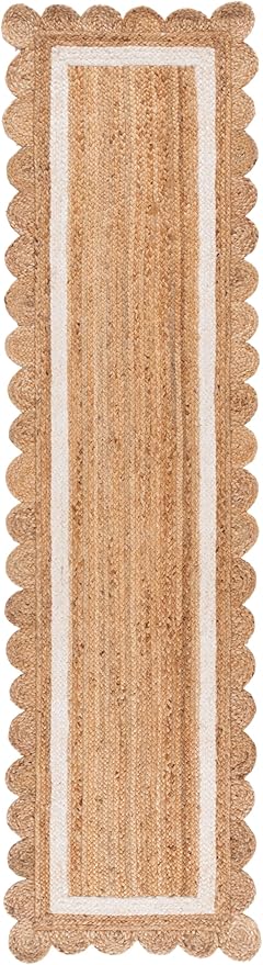 SAFAVIEH Natural Fiber Collection Area Rug - 2'3" x 7' Runner, Natural/Ivory, Geometric Design, Ideal for High Traffic Areas in Living Room, Bedroom, Dining (NF896A)