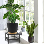 Plant Stand Indoor Outdoor, 2 Pcs Heavy Duty Plant Stands Metal Pedestal Stand for Indoor Outdoor, Wrought Iron Flower Stand Display Planter Shelf for Garden Deck Living Room