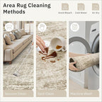 Hallway Runner 3x14 - Runner Rugs 14ft Washable Entryway Rug Vintage Kitchen Runners Non Slip Indoor Rug Farmhouse Carpet Runner for Bathroom Living Room Bedroom, Brown
